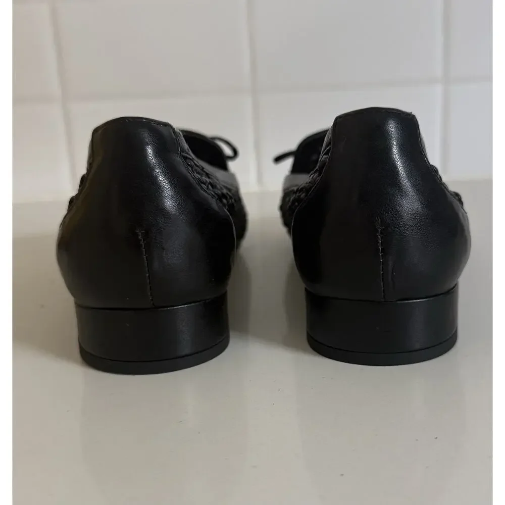 J. Crew Black Woven Loafers with Bow 7